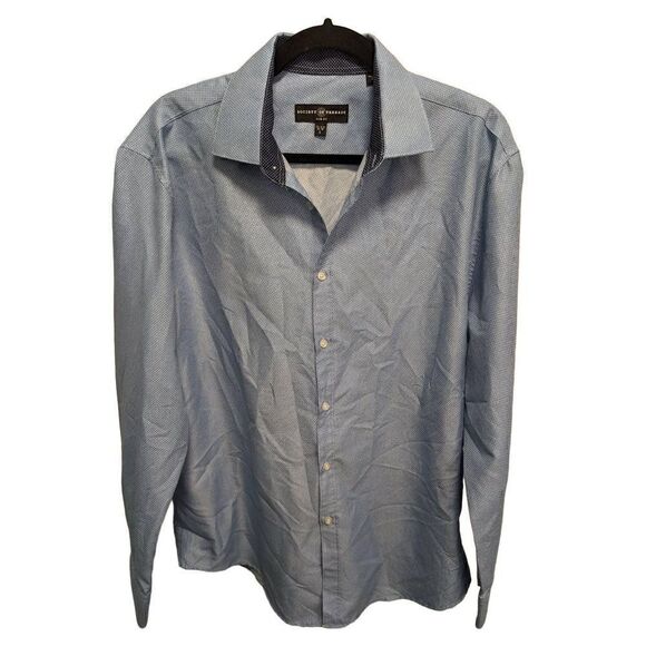 Society of Threads Slim Fit Long Sleeve Button Down Dress Shirt Men's Size Large - Picture 1 of 6